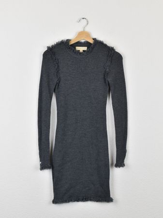 Michael Kors Strickkleid, Merinowolle, grau, Gr.XS