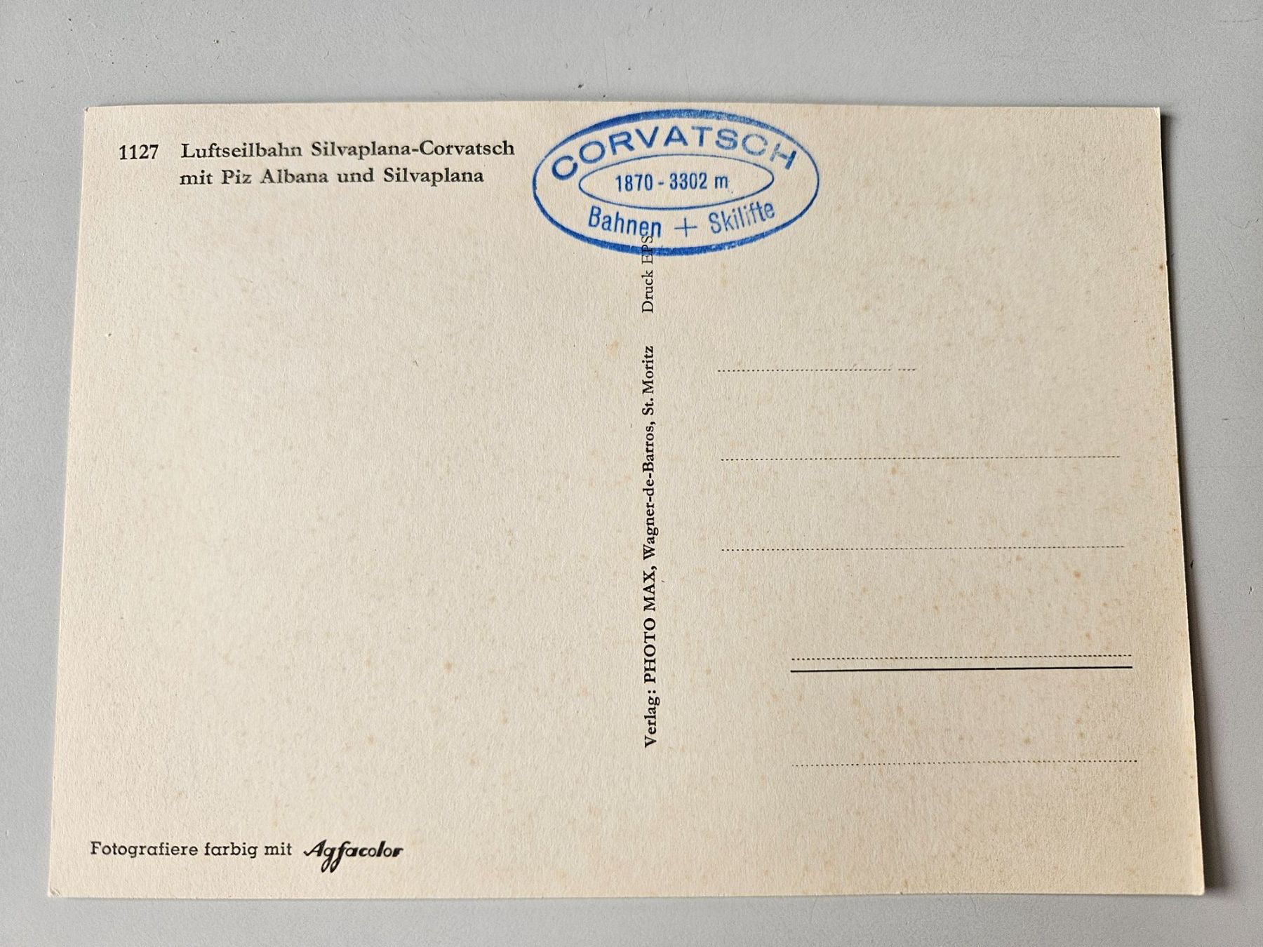 Cartoline postali: Luftseilbahn Silvaplana-Corvatsch - 1963 – Usato da Echandens venduto da annegug 1