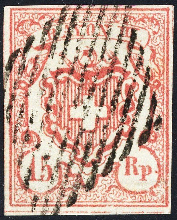 Alle Briefmarken: 1850-52:  Serie Rayon I-III, gestempelt – Gebraucht aus Basel von Strubelibs 3