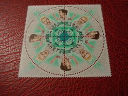 Kegelmarke Divertimento, 2015, FDC + Lose 4erblock ET-o