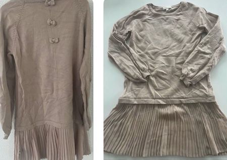 Pomp de Lux Strickkleid altrosa Gr. 122/128 Plissée Rock