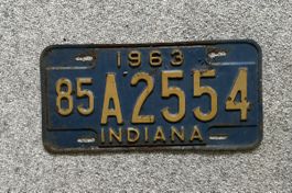 Vintage Indiana Nummernschilder