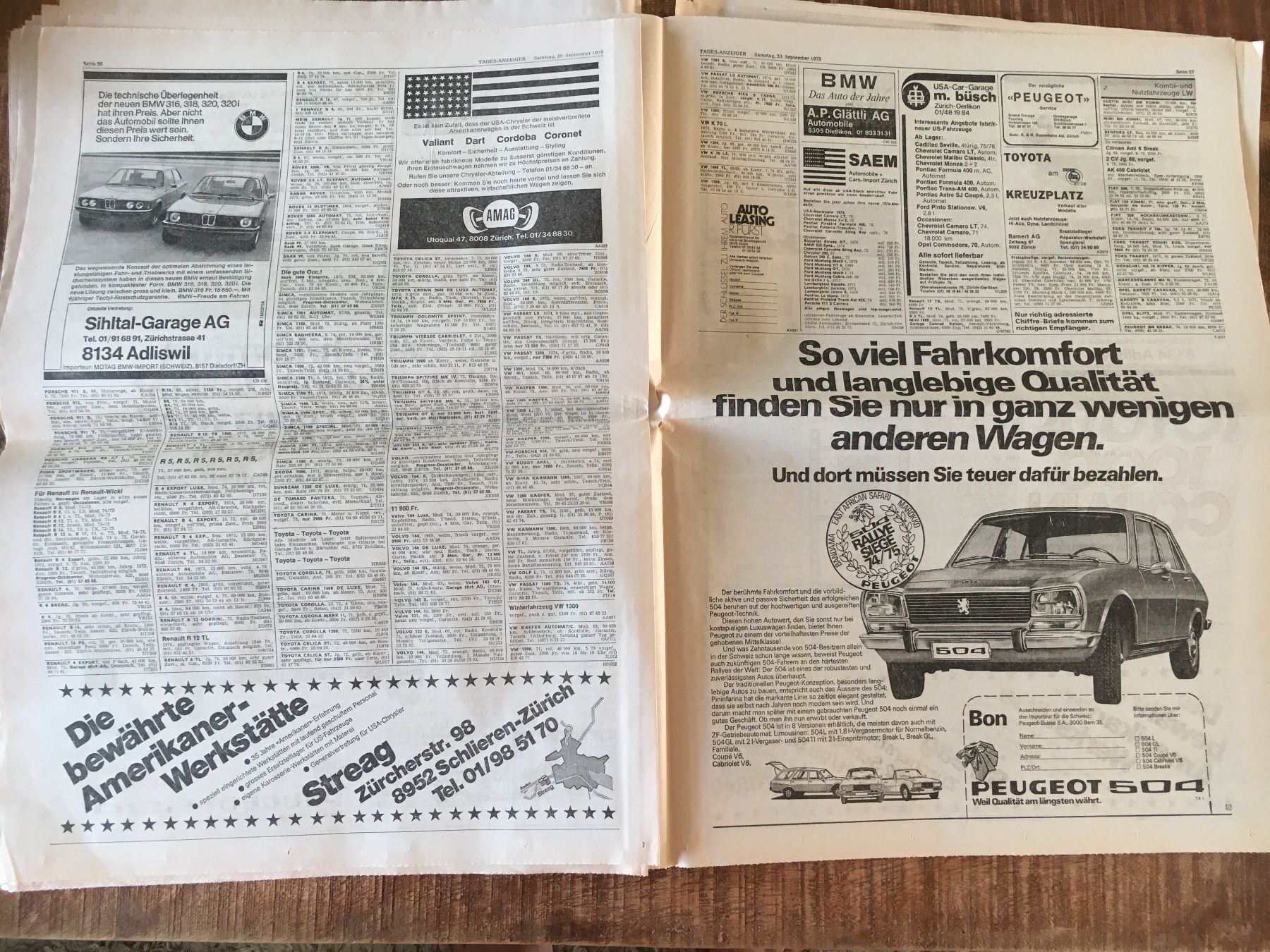 Zeitschriften & Magazine: Tagesanzeiger vom SA, 20. September 1975 – Gebraucht aus Luzern von Jiggy_8898 9
