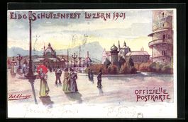 Luzern, Eidgen. Schützenfest 1901-Ortsp