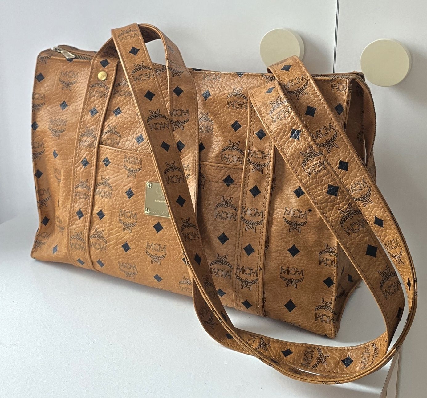 Mcm Borse da donna: MCM Shopper Medium Heritage Cognac Canvas – Usato da Niederteufen venduto da Mira_72 1