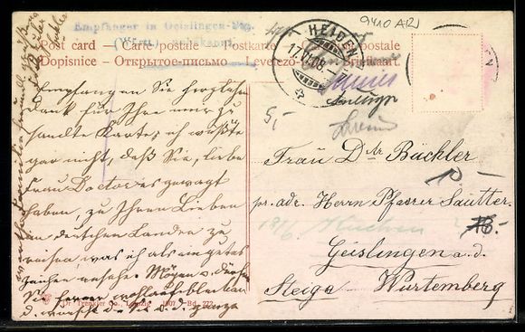Cartoline postali: AK Heiden, Brunnen in der Poststrasse – Usato da Berlin venduto da bartko-reher 1