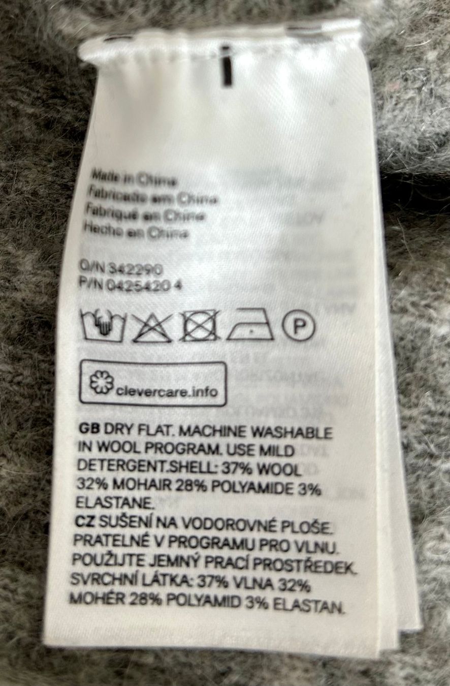 H&M Maglioni & Felpe: Grauer H&M Pulli, Mohair Wollpullover, Pullover, M 38 – Usato da Zürich venduto da DepotCharity 2