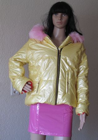 NEU Gelbe Lackjacke Steppjacke Winterjacke Gr. L
