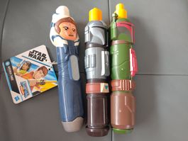 3 Star Wars Licht Schwerter ohne Licht Neu