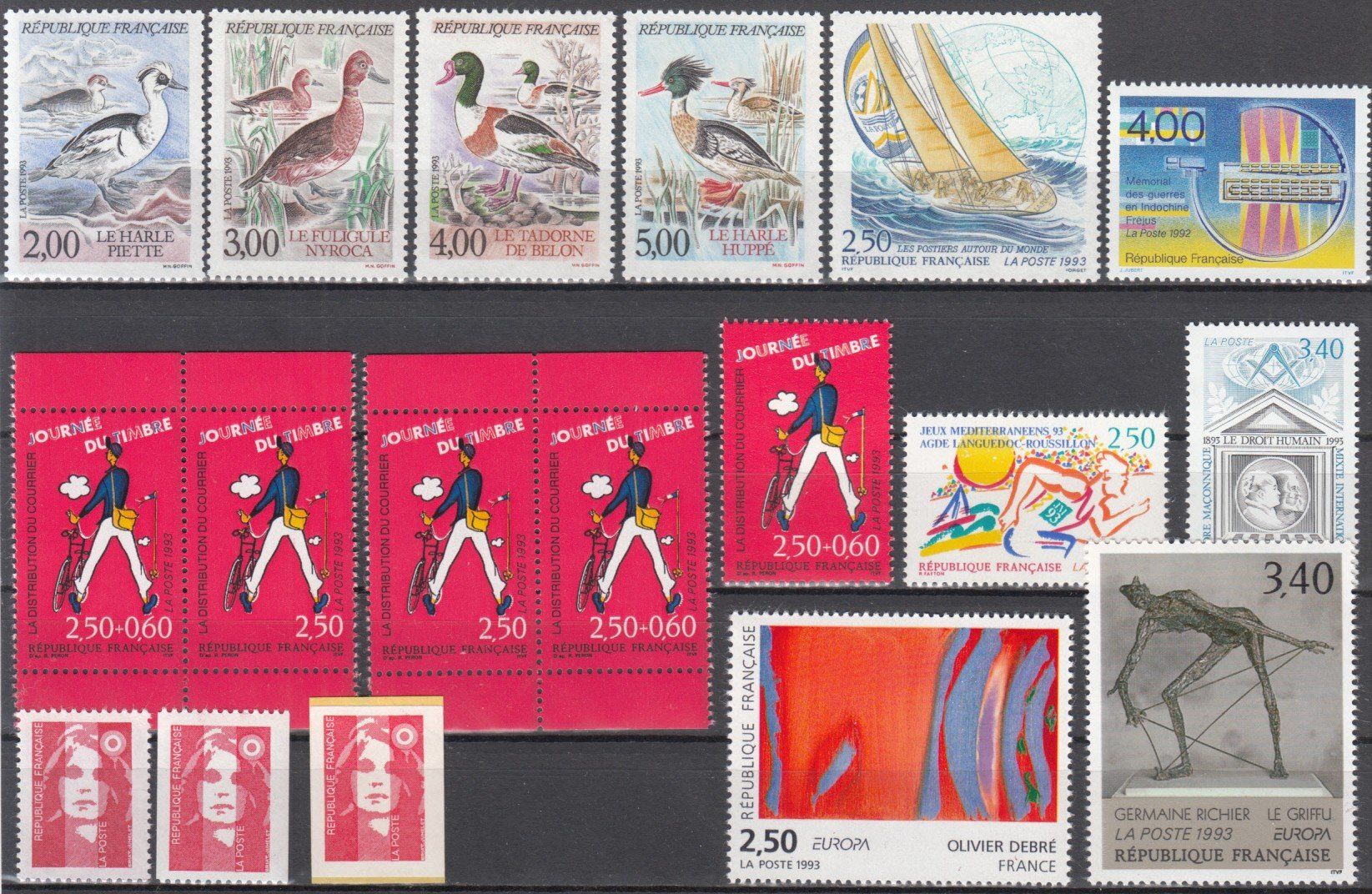Tutti i francobolli: Frankreich 1993 postfrisch – Usato da Bürglen TG venduto da StampGraf 1