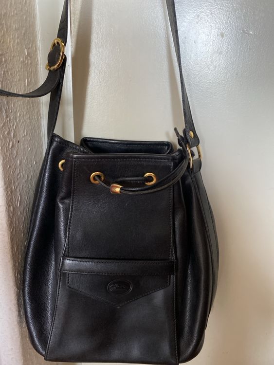 Sac En Cuir Vintage Hidesign Noir - Petit Format - Occasion Bon état