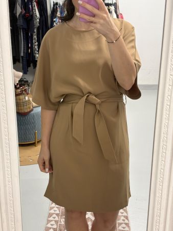 neues Mos Mosh sportliches Kleid Gr. S beige Gürtel