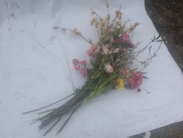 Grand bouquet de fleurs artificielles vintage 1,20 mètre