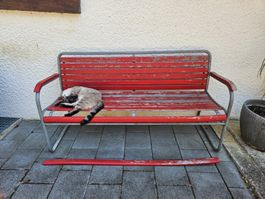 Banc d'extérieur vintage à rénover/Gartenbank zu renovieren