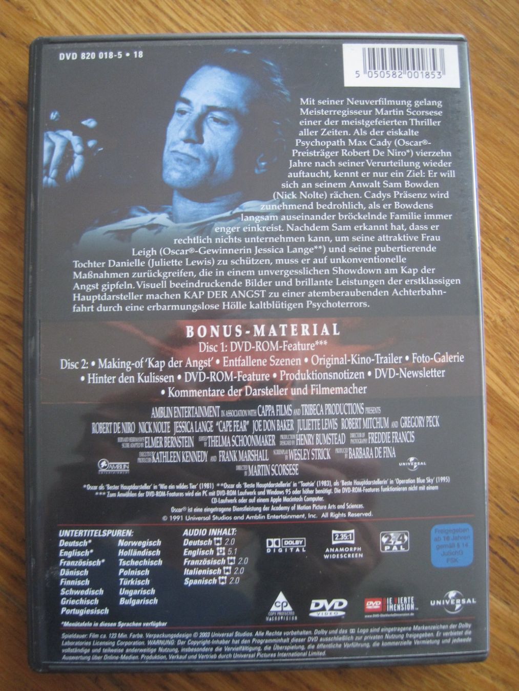 Tous les DVDs: Kap der Angst Robert De Niro Horror Thriller  DVD – D'occasion à Gossau SG par Noryflory 1