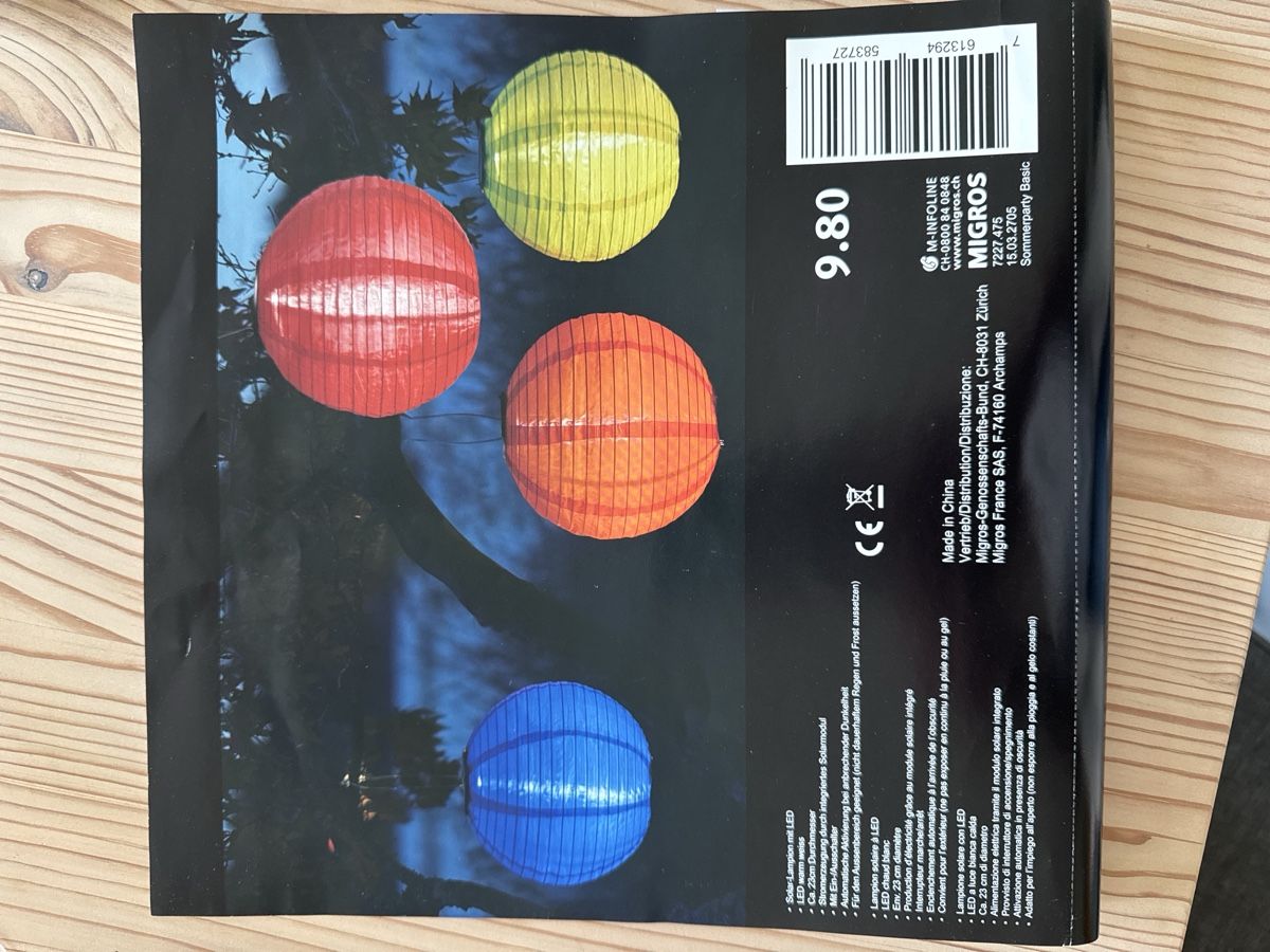 Micasa Lampen: Solar Lampions – Neu und originalverpackt aus Sissach von SaZi 3