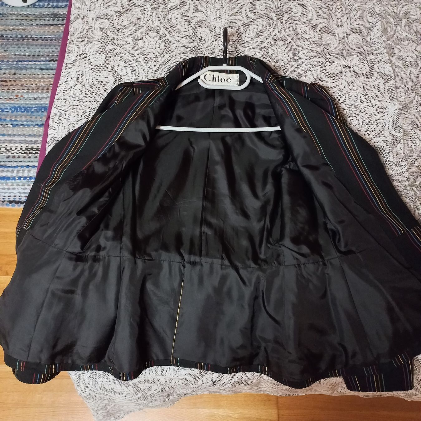 Chloé Giacche: Vintage Chloé Blazer Jacke, Schwarz, gestreift – Usato da Bettlach venduto da Venus22999 2