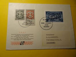 3.III:45. SPENDEBLOCK 1945 mit SONDERMARKEN AUF SCHMUCKBRIEF