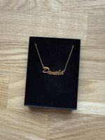 Daniela Namenskette, 925 Silber, vergoldet, neu