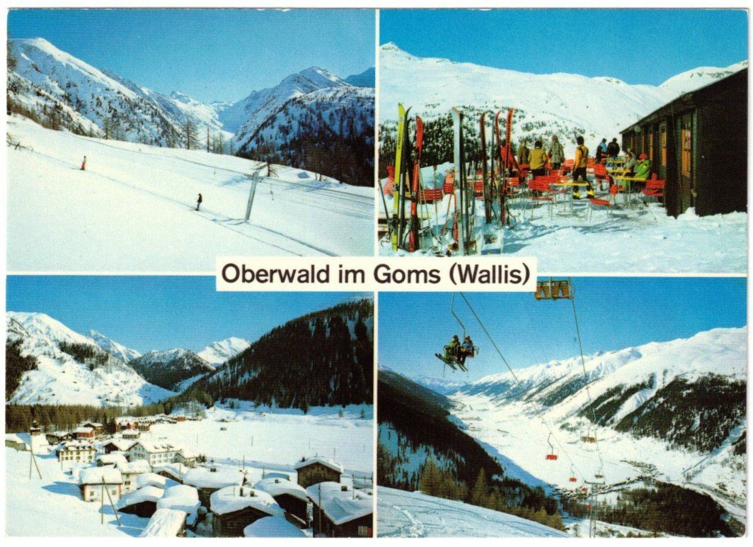 Cartoline postali: Oberwald - 4 Bild AK – Usato da Binningen venduto da Mountainrider