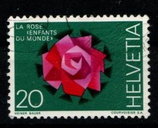 Alle Briefmarken: 1971 - Rose, Kinderhilfswerk – Gebraucht aus Schaffhausen von poststamp