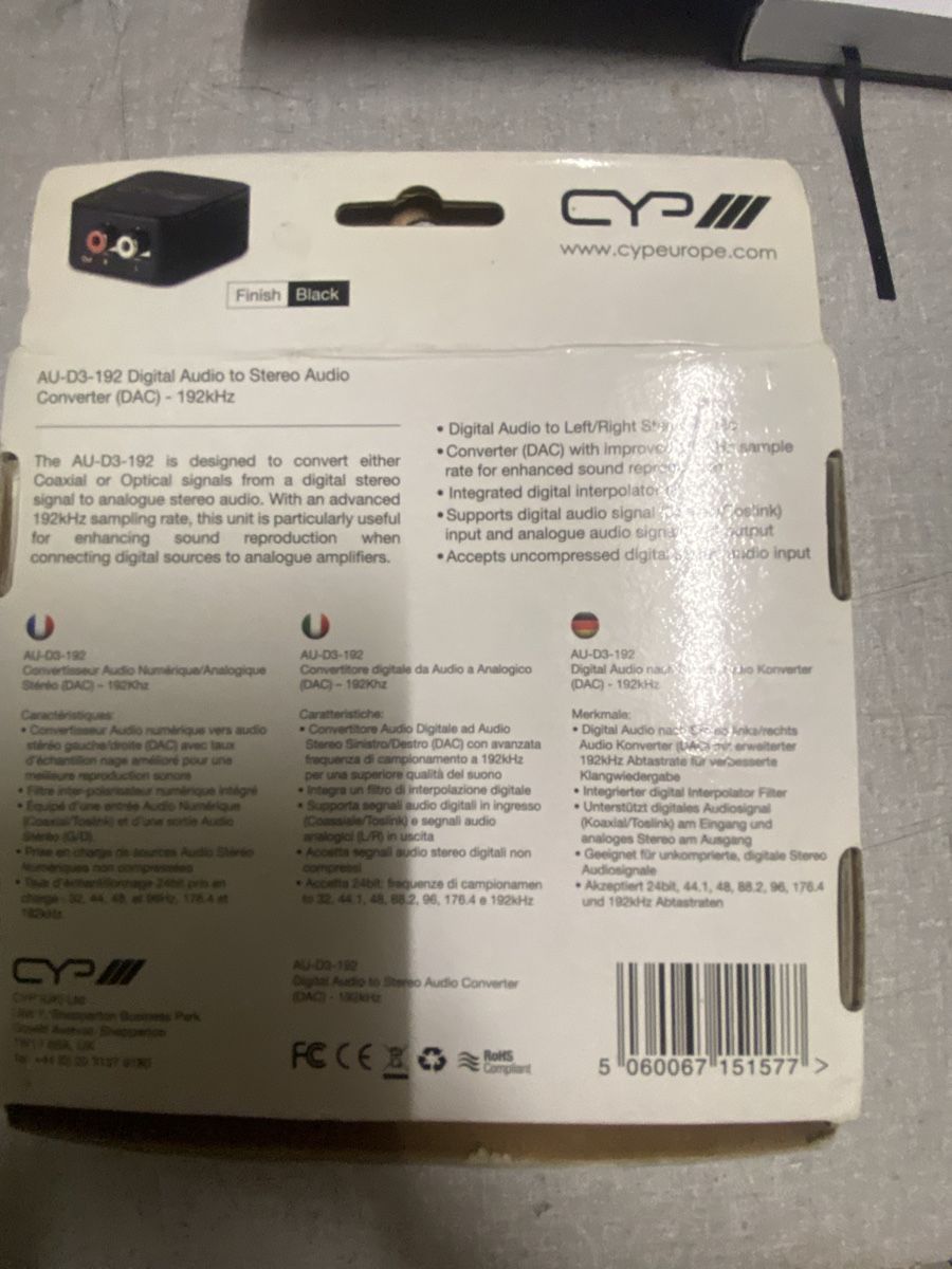 Convertitori: CYP AU-D3-192 Digital Audio Konverter – Nuovo (secondo la descrizione) da Grossdietwil venduto da mahsoumi 2