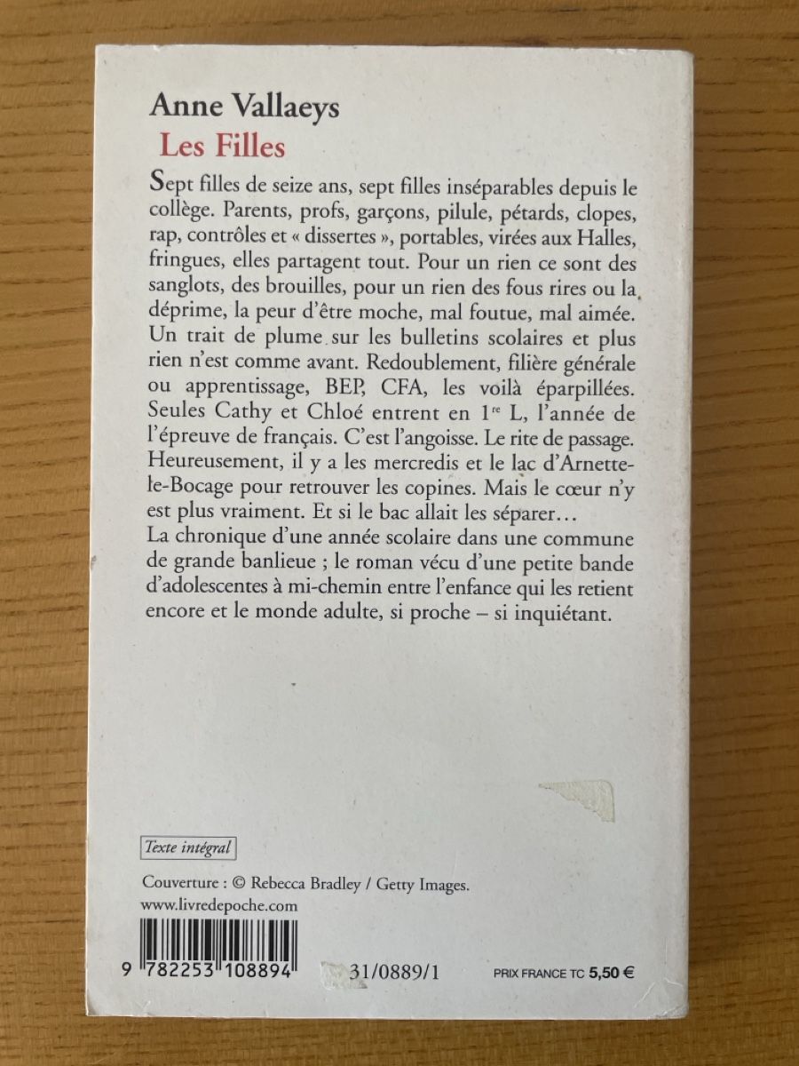 Libri: Anne Vallaeys - les filles – Usato da Fribourg venduto da Mymikrakra01 1