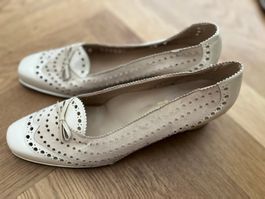 LUTOMIRSKY Leder-Pumps Gr. 41 Beige UNGETRAGEN Vintage