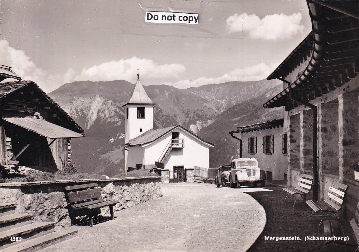 Cartes postales: Wergenstein  GR  (Schamserberg)  -  Postauto – D'occasion à Brig par Valcards54