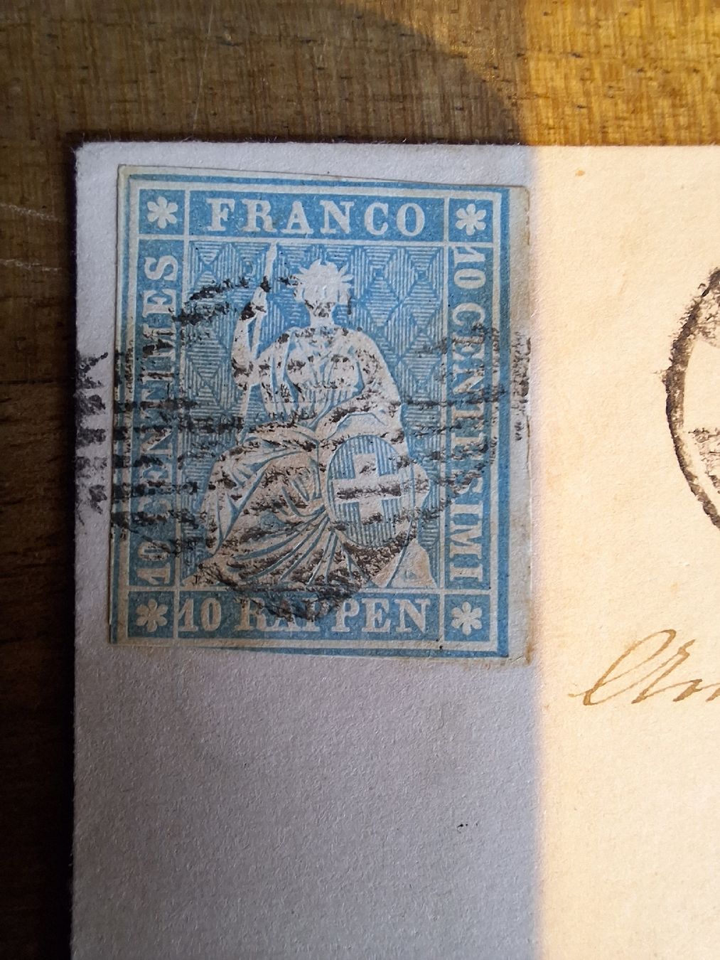 Tutti i francobolli: Strubelbrief 23C.a Kat. 550.- mit Attest Bern - Thun – Usato da Balgach venduto da SIMEON27 5