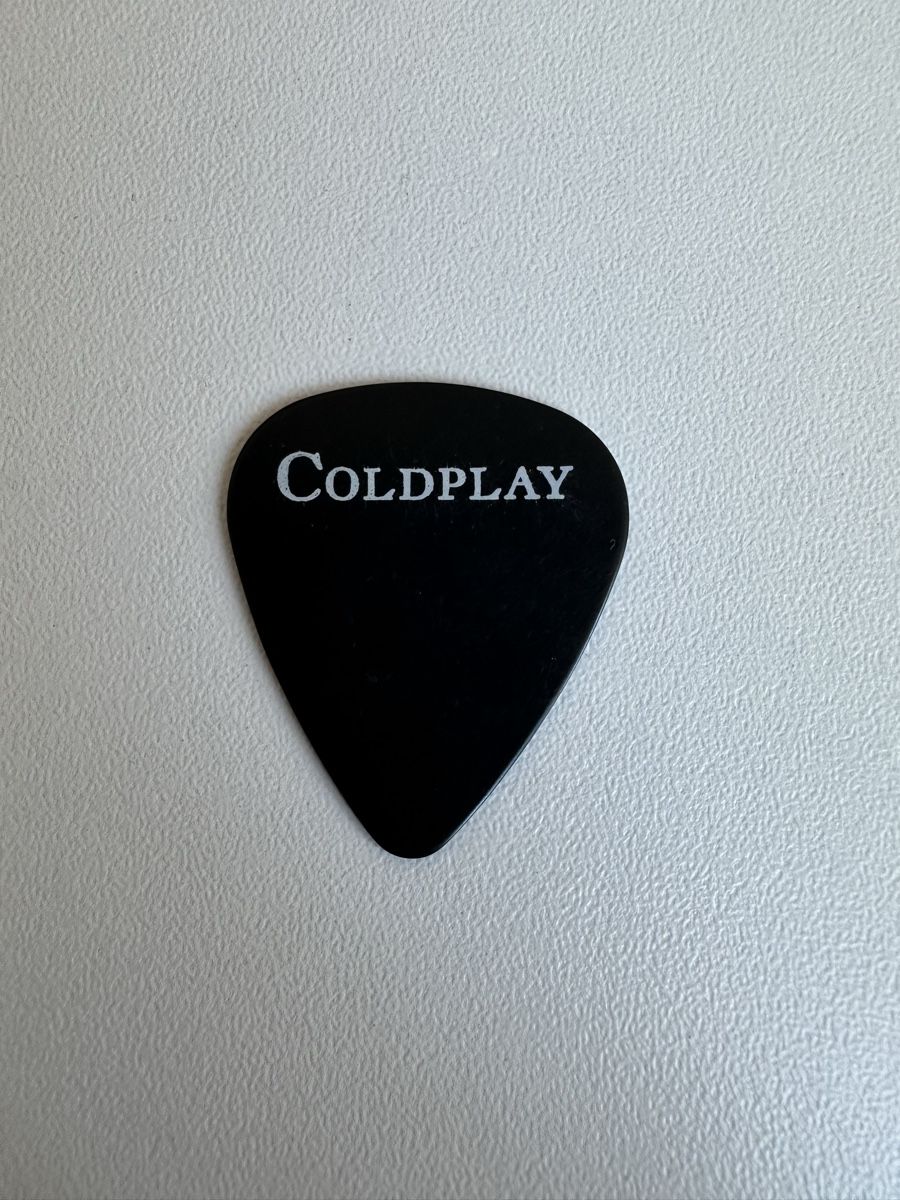 Strumenti musicali: Original Coldplay Guitar Pick Plectrum, Letzigrund 2.7.2023 – Usato da Luzern venduto da Samurai74