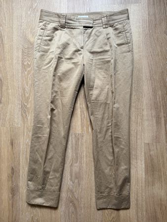 Pantalon beige coton/lin Massimo Dutti, 40/30, S/M