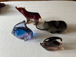 4 Glas-Tiere, Vollglas