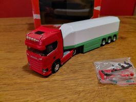 Herpa Scania CS mit Glastransport Auflieger 1:87