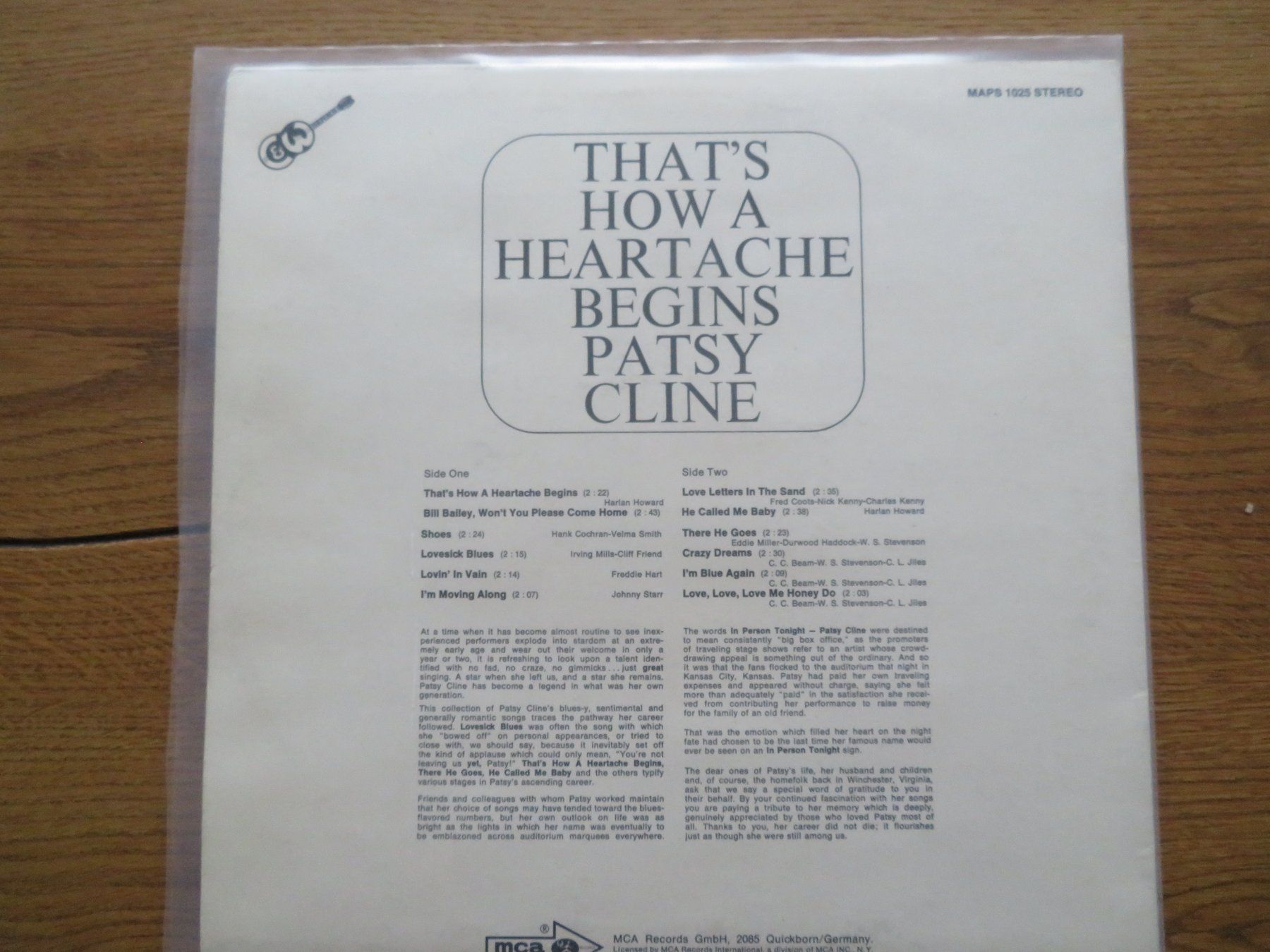 Dischi in vinile: Patsy Cline Schallplatte - That's How A Heartache Begins – Nuovo (secondo la descrizione) da Zürich venduto da max_cp5f 1