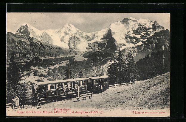 Mürrenbahn, Ansicht mit Eiger, Mönch u (Gebraucht) in Berlin für CHF 5 ...