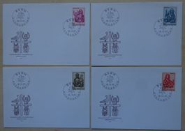 Evangelisten 1961 FDC (4 Umschläge), SBK 180.00