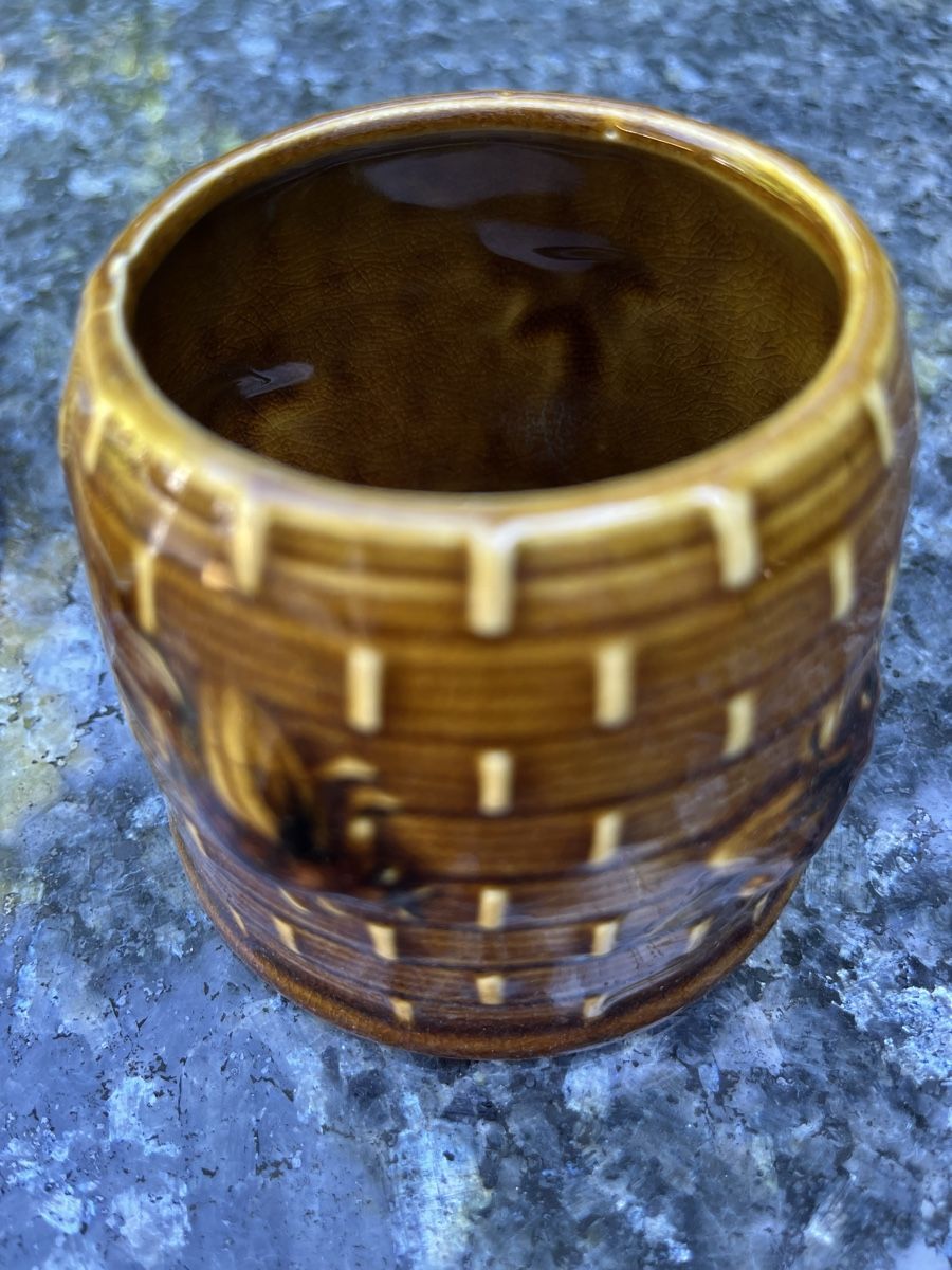 Pentole: Honigtopf mit Deckel und Teller, Keramik, Vintage – Usato da Bolligen venduto da Vroni23 6