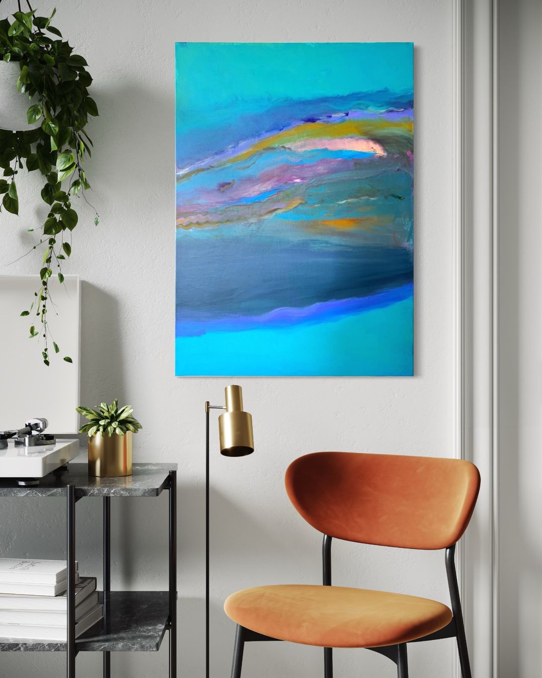 Dipinti: Original Abstract Painting on Canvas - "Blue Dream" – Nuovo (secondo la descrizione) da Zürich venduto da alieacelina 4