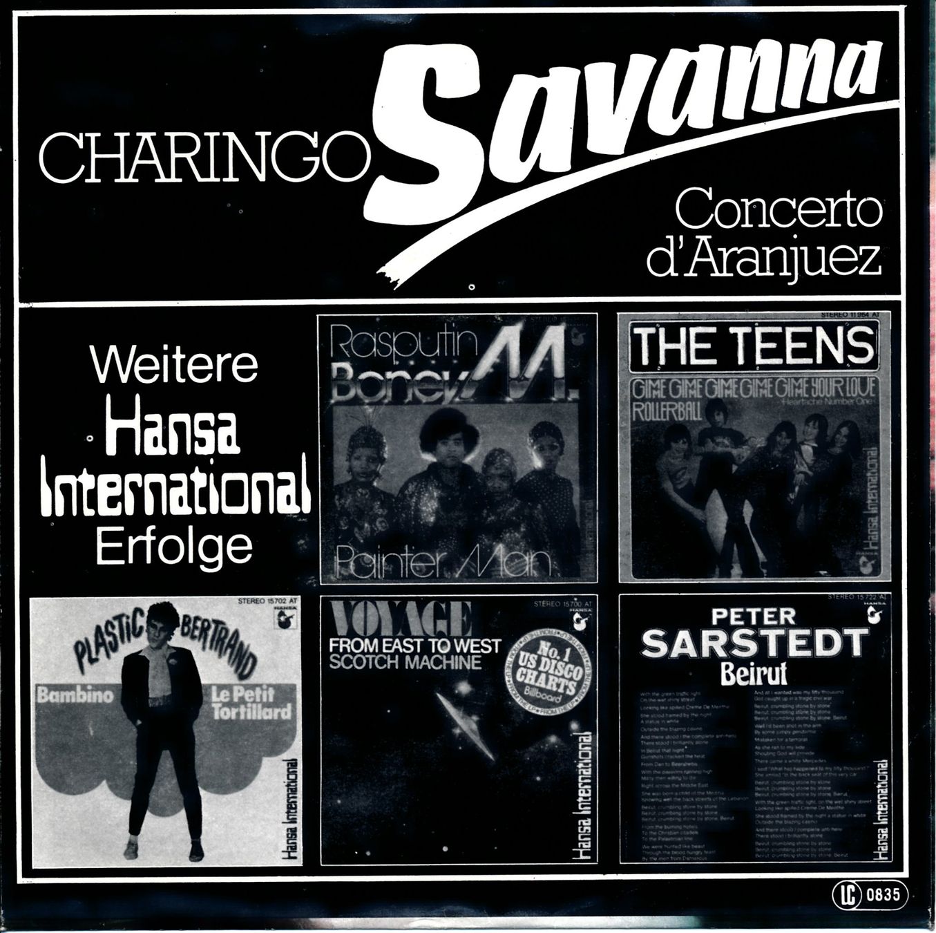 Dischi in vinile: CHARINGO - SAVANNA (7'' Vinyl Single VG+) – Usato da Hedingen venduto da Studers 1