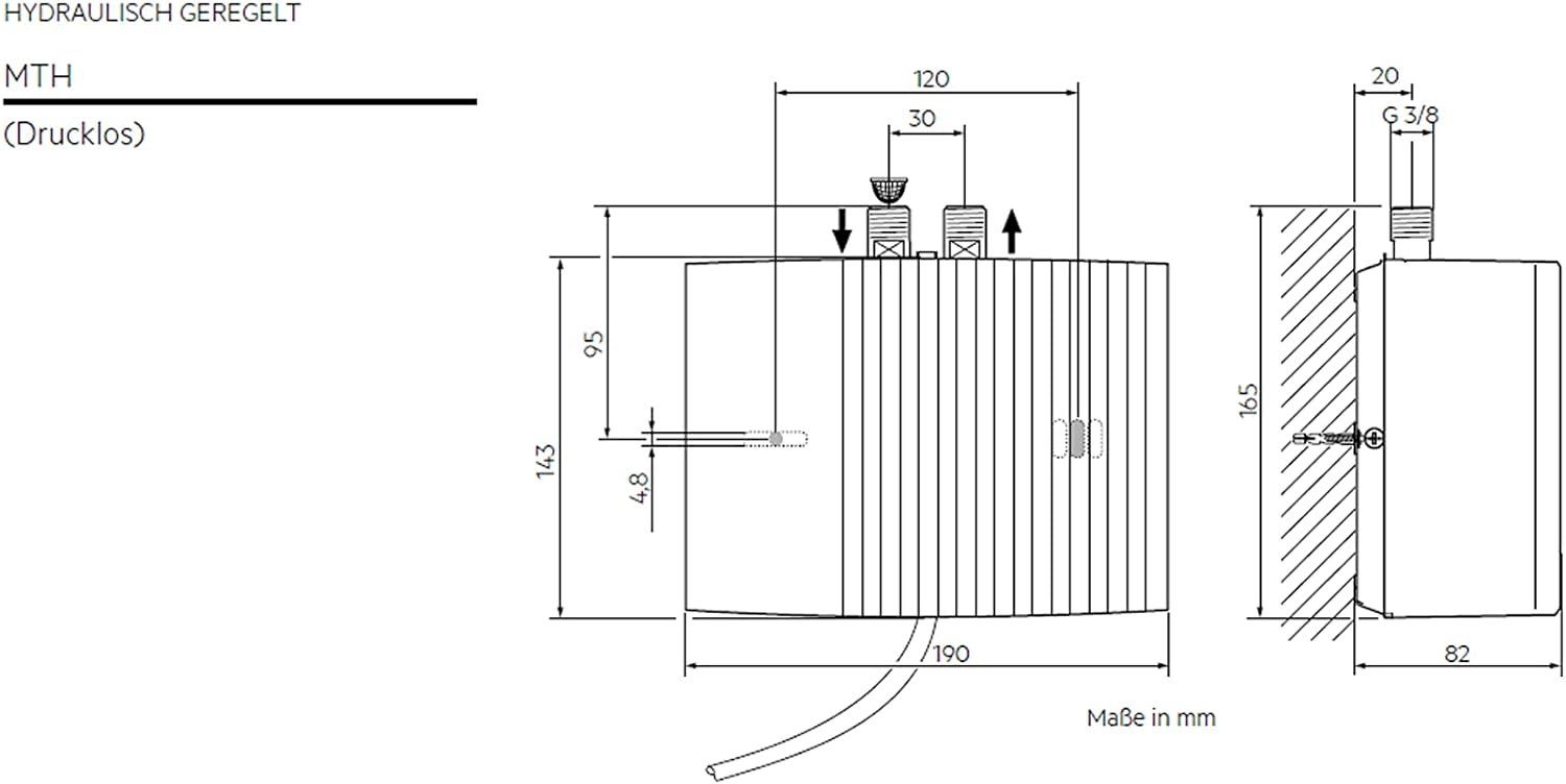 Sanitari: AEG MTH 350 Klein-Durchlauferhitzer – Nuovo e nell'imballaggio originale da Bottighofen venduto da zaap 6