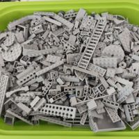 Lego Bausteine (hellgrau, 1 kg)