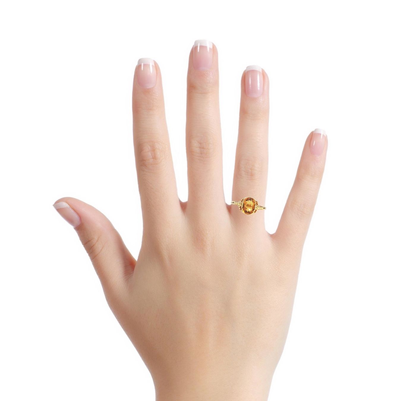 Bagues: Jugendstil-Ring mit  Citrin 14k Gold – D'occasion à Embrach par estzeh1 4
