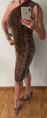 Leo Muster Kleid 2 teilig
