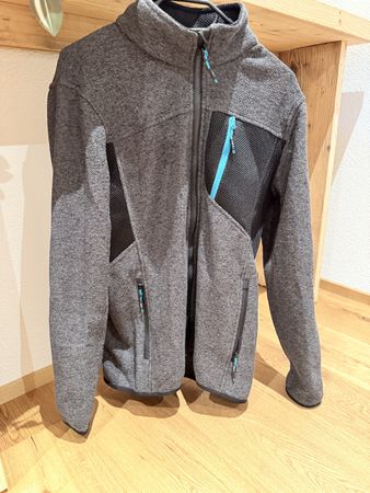 Strickfleece Jacke Grau Gr. 52 - Perfekt für den Herbst!