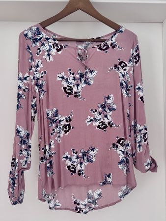 Damen Bluse Grösse S Blumenmuster Rosa 