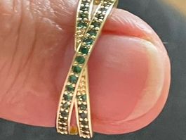 Très Jolie bague vintage 53,5 pierres fines  émeraudes