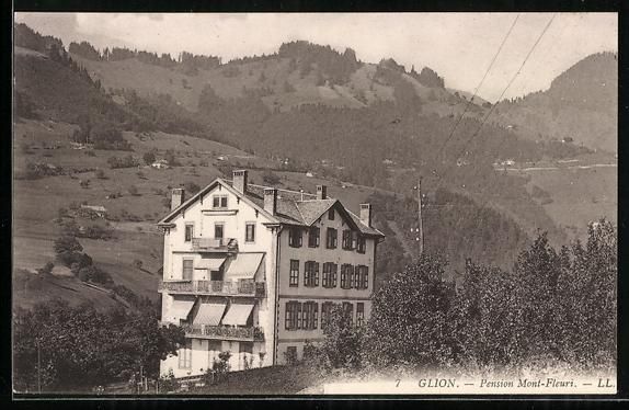 Ansichtskarten: AK Glion, Pension Mont-Fleuri – Gebraucht aus Berlin von bartko-reher