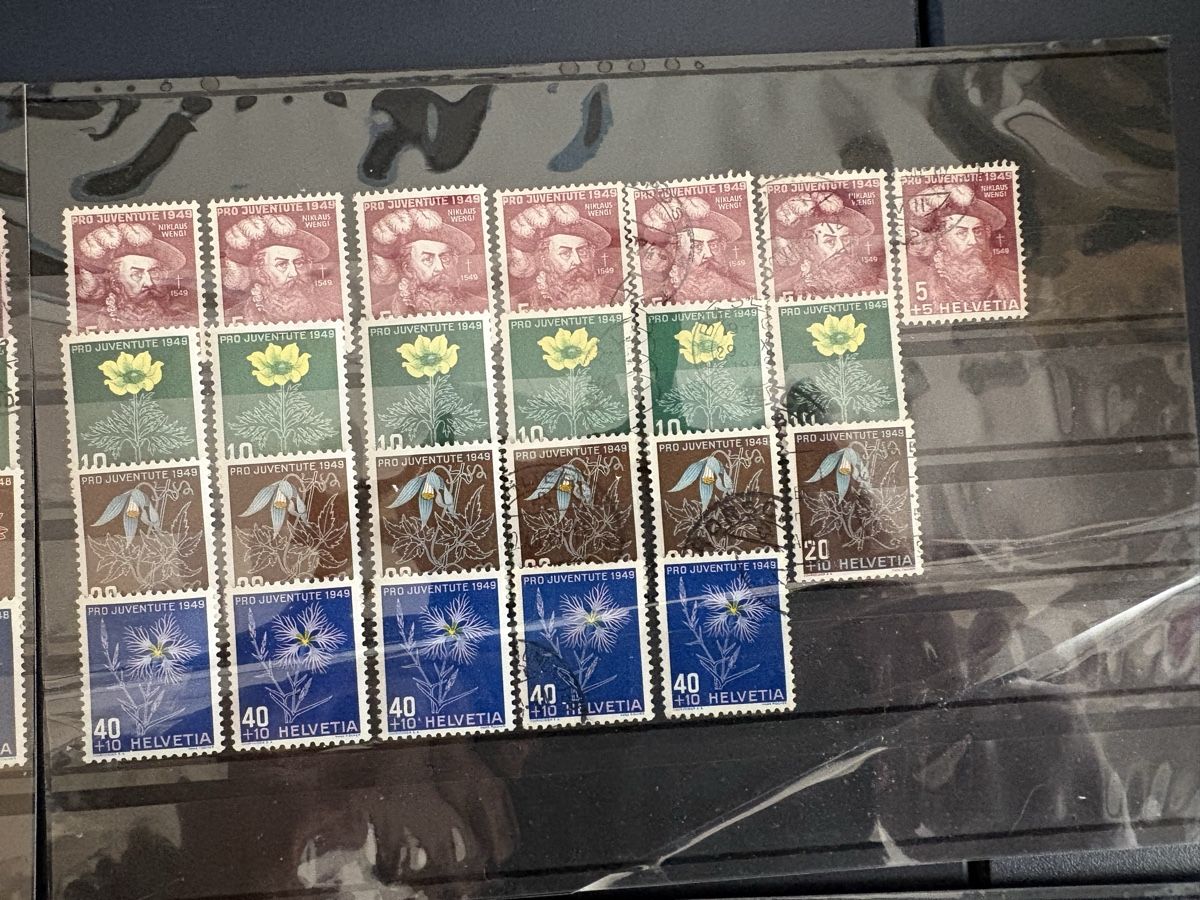 Tutti i francobolli: Pro Juventute 1947-1955 postfrisch/gestempelt – Usato da Steckborn venduto da heg_sd2b 3