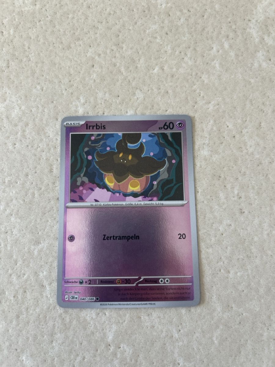 Pokémon Sammelbilder & Trading cards: Carte Pokémon Irbis Basic 040/046 60 HP – Neu (gemäss Beschreibung) aus Bienne von iCanFly
